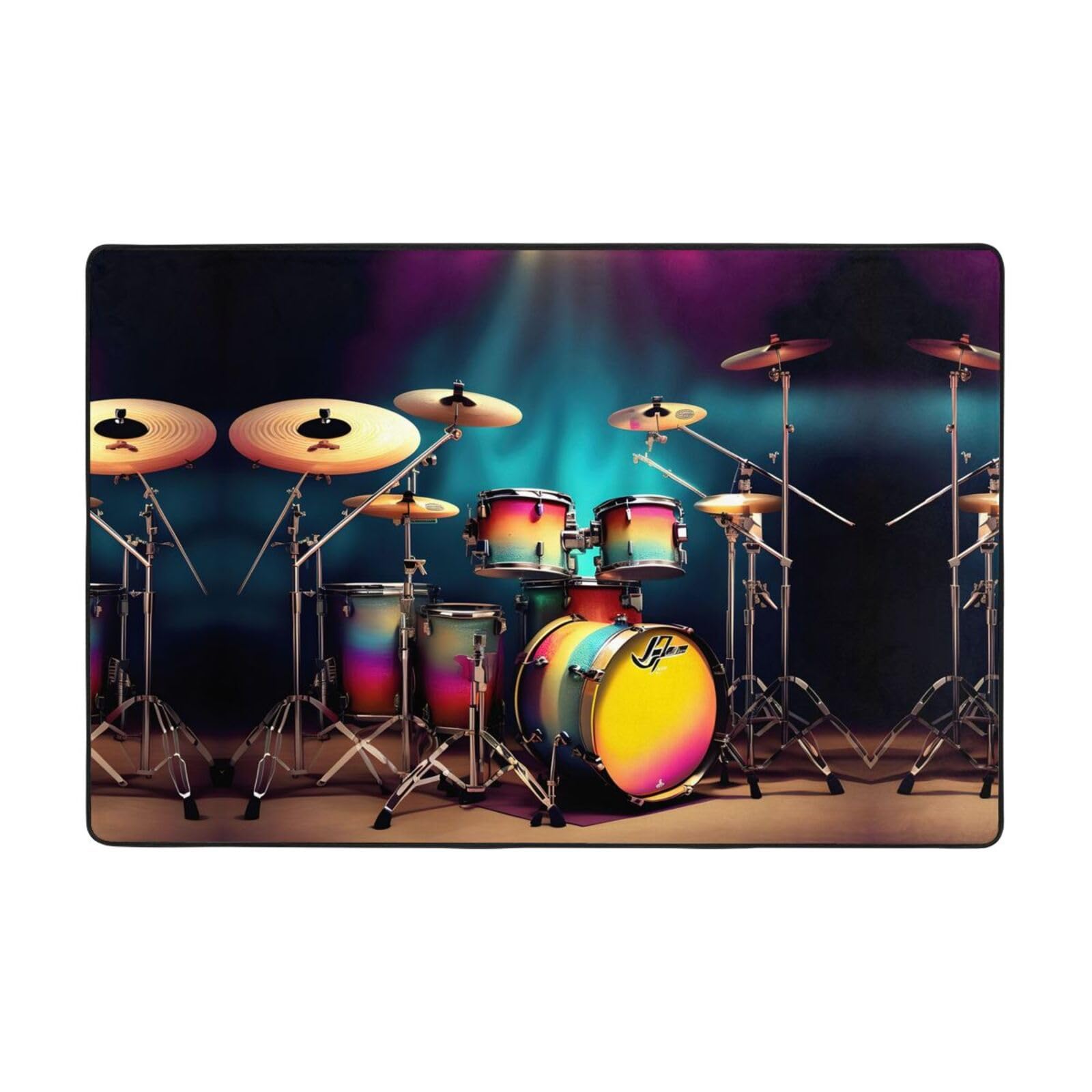 Tapis doux pour chambre à coucher au motif batterie déco maison