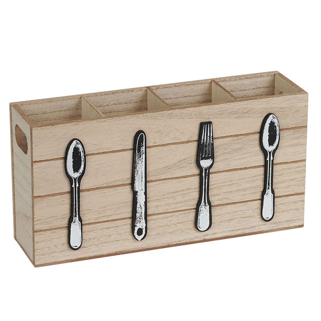 Porte-couverts en bois à 4 compartiments pour optimiser le rangement