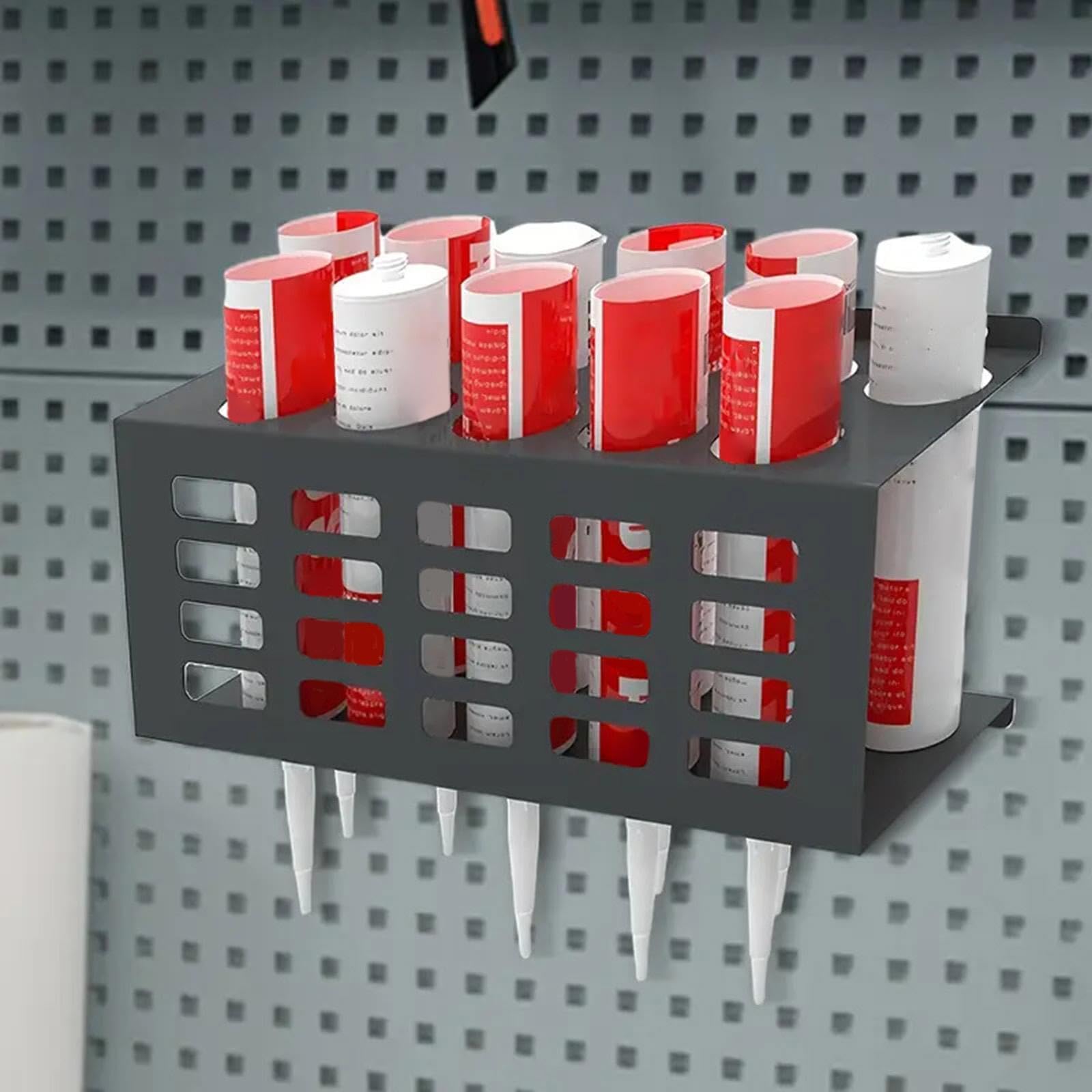 Support Mural Robuste pour Tubes de Mastic, Organisateur D'outils, étagère Métallique pour Mastic