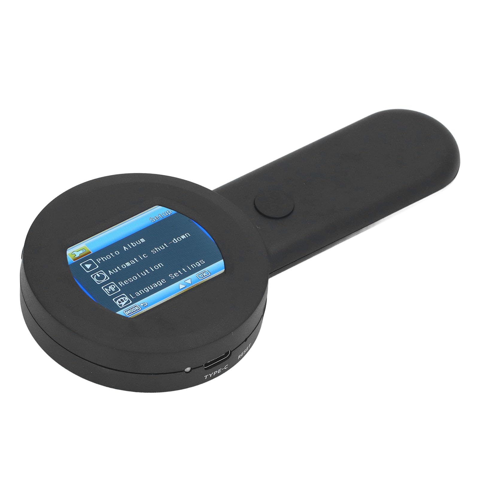 Lupa digital, lupa electrónica de mano con pantalla HD de 2.0 pulgadas, 8 luces LED, para fotografía en tiempo real, video, medición