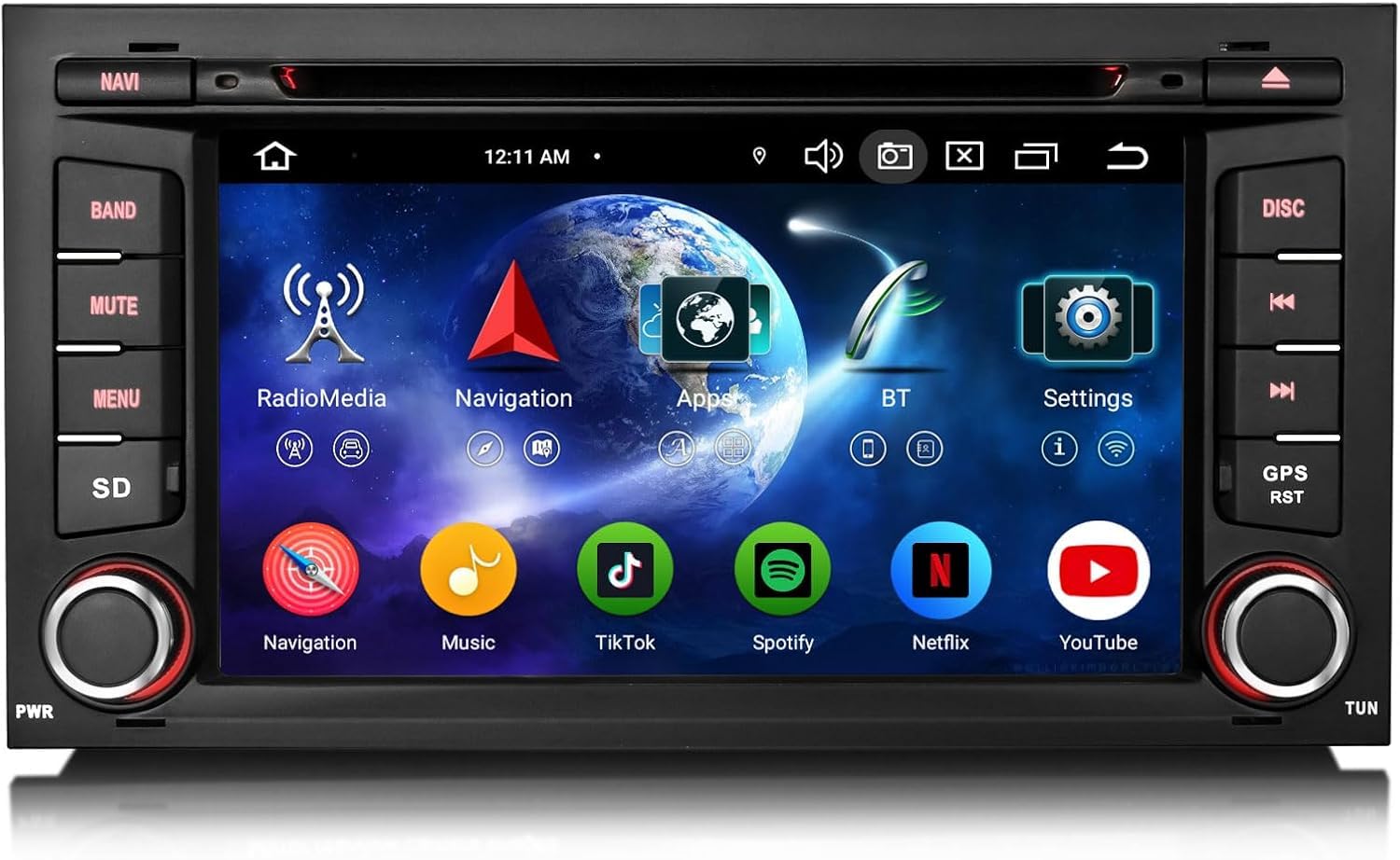 Erisin 7 Pulgadas 8 Núcleos 4GB+64GB Android 16 Radio Coche GPS Navegación DVD Estéreo de Automóvil para Seat Leon IPS Pantalla táctil Soporte CarPlay Android Auto DSP Bluetooth WiFi Dab+ USB CANBUS