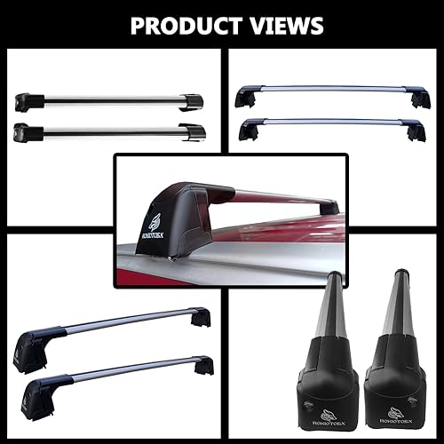 Miniatura 6 de ROKIOTOEX Coyote - Barras transversales para Hyundai i Tucson Hybrid 2022-2024, rieles laterales empotrados PHEV, barras transversales con cerradura