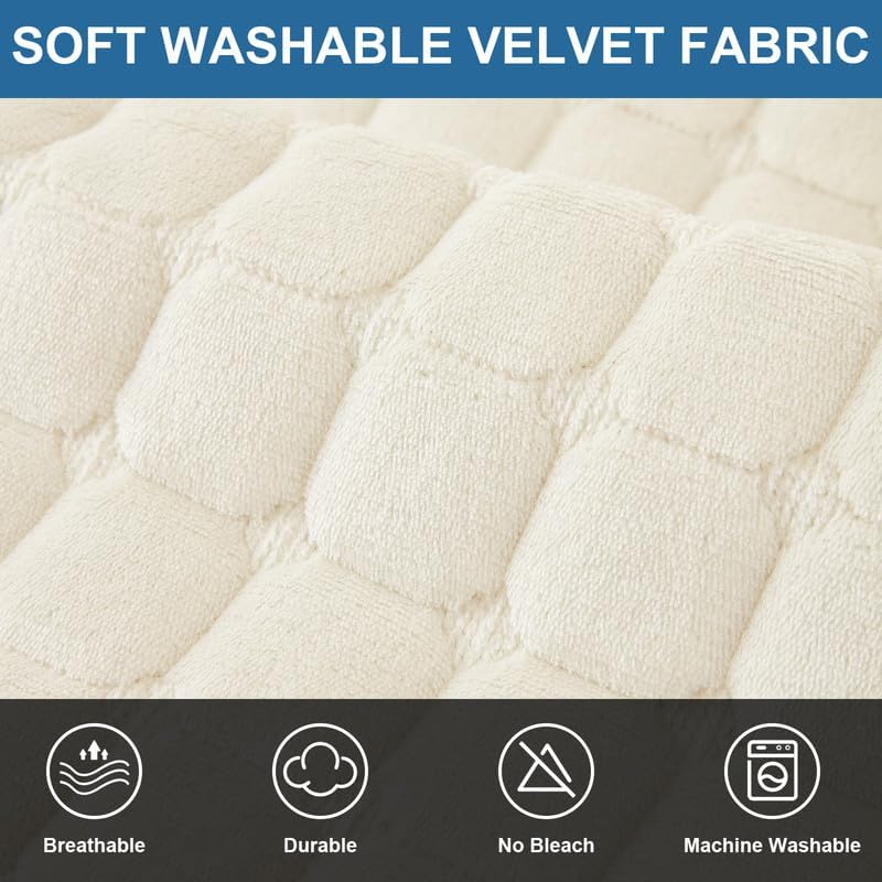 Miniatura 6 de JIAN YA NA Funda para sofá modular, funda de terciopelo para sofá para mascotas y niños, antideslizante, lavable, protector de muebles para sofá de