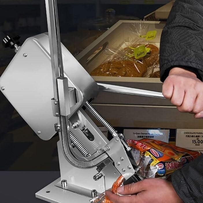 Sausage Clipper Clipping Machine, Manual U-Shape Sausage Sealing Machine, Plastic Bag Tying Machine Sealer for Supermarket Food Processing Factory Cafe Shops