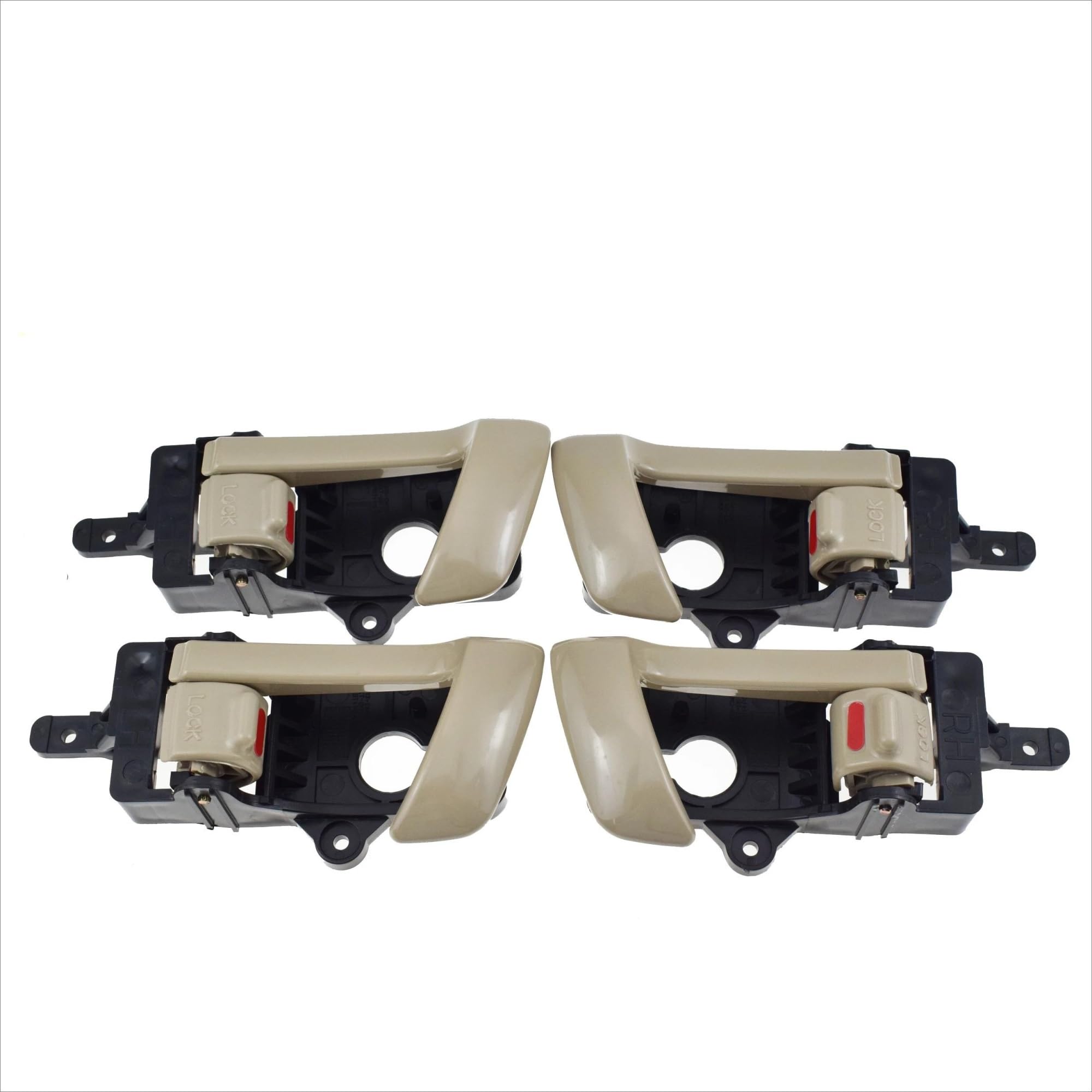NOHEEU 1/2 4 Pcs Inside Door Handle for Hyundai for Santa Fe .4L 3.5L 2007-2012 Front Rear Left Right(4 LH RH NO Frame4)