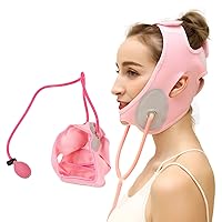 Vista 2 de Correa de adelgazamiento facial reutilizable, elevador facial inflable, cinturón de elevación facial en V, vendaje de estiramiento facial y apriete
