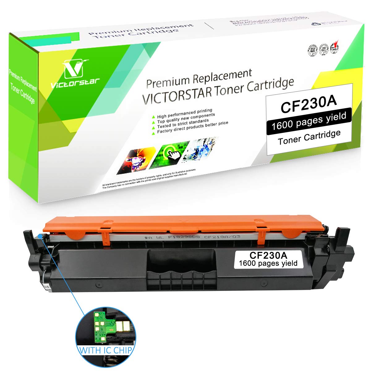 Amazon.com: Cartucho de tóner compatible HP CF230A 30A negro con chip  VICTORSTAR para uso en impresoras láser HP Laserjet M203d M203dn M203dw,  Pro MFP M227fdn M227fdw : Productos de Oficina