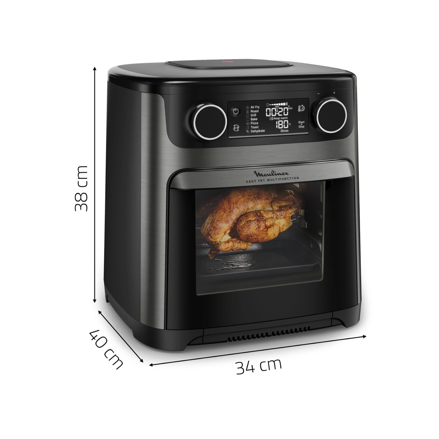 Moulinex Easy Fry Multifunction, Friggitrice ad Aria Versatile 15L/1.5kg per 6 Persone, 1800W, Tecnologia Extra-Crisp, 10 Programmi di Cottura, Esperienza Personalizzata con My Moulinex, AL556D