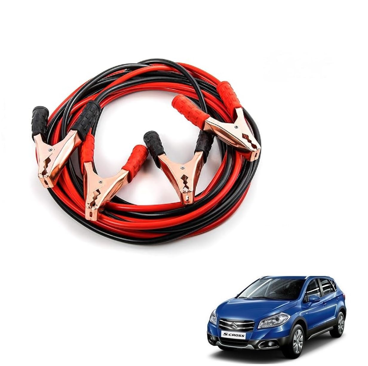 Kozdiko Heavy Duty Auto Jumper Cable Battery Booster Wire Clamp with Alligator Wire Emergency Car Battery Charging Booster Cables Compatibile with Maruti Suzuki S-cross-image-45