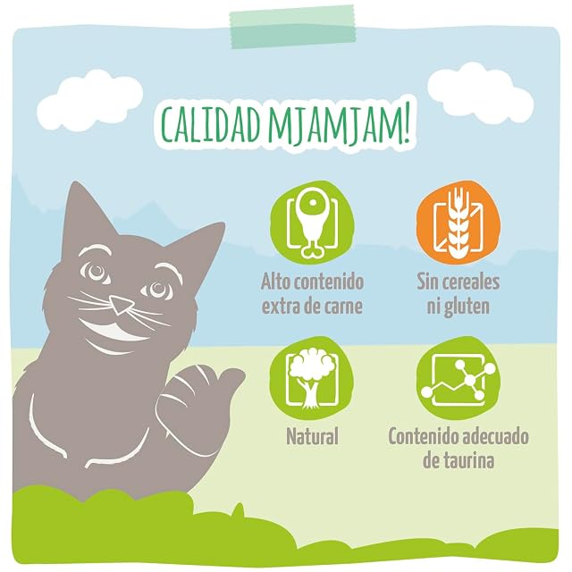 Foto 5 de 7 de MjAMjAM - comida húmeda premium para gatos - Quetschie