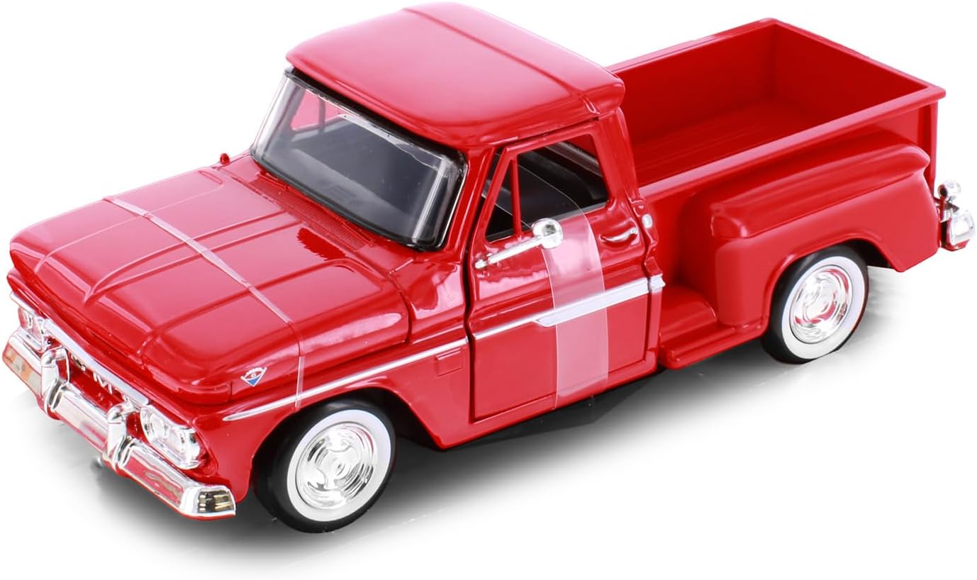 1966 GMC C1000 Fenderside Pickup Truck, Red 71379R - 1/24 Scale Diecast Model Car