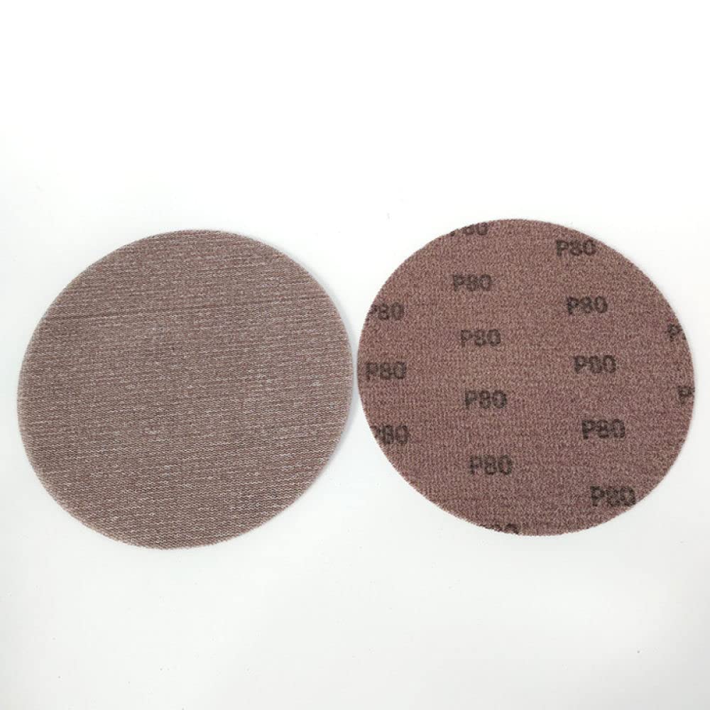 10Pcs 9 Inch 225mm Mesh Abrasive Hook and Loop Sand Paper Dust Free Sanding Discs Anti-blocking Dry Grinding Sandpaper,120grit,50 pcs a box
