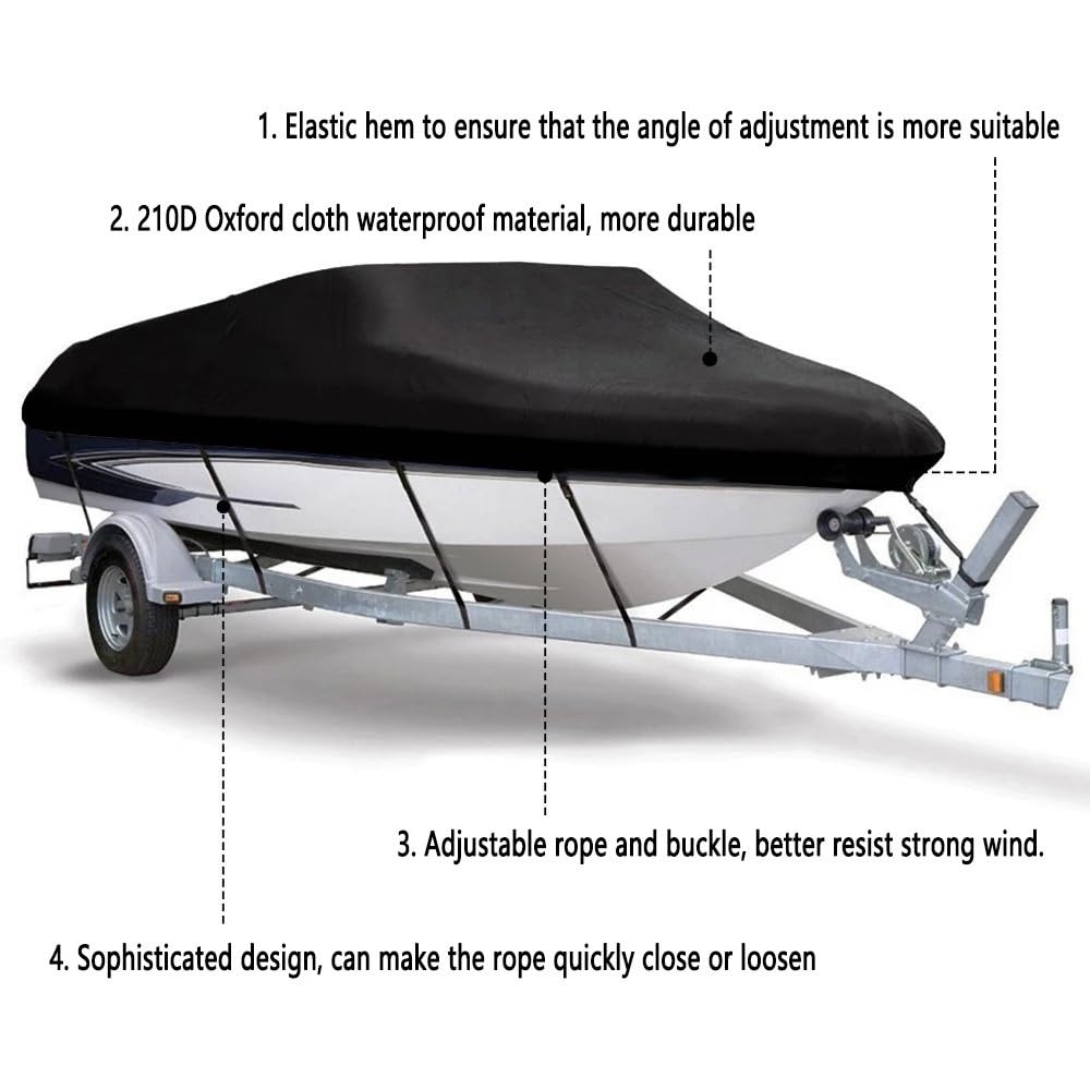 Telo copribarca 1 pz. Telo Copri Barca per Yacht, Anti-UV, Impermeabile, Antipolvere, Resistente, 210D, in Tela per Barche, Accessori per Barche Copertura per Barca