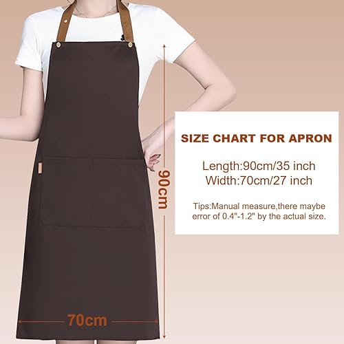 Miniatura 6 de Delantal personalizado personalizado Ropa de trabajo tela para hombres mujeres cocina delantales con bolsillos nombre texto logotipo imagen