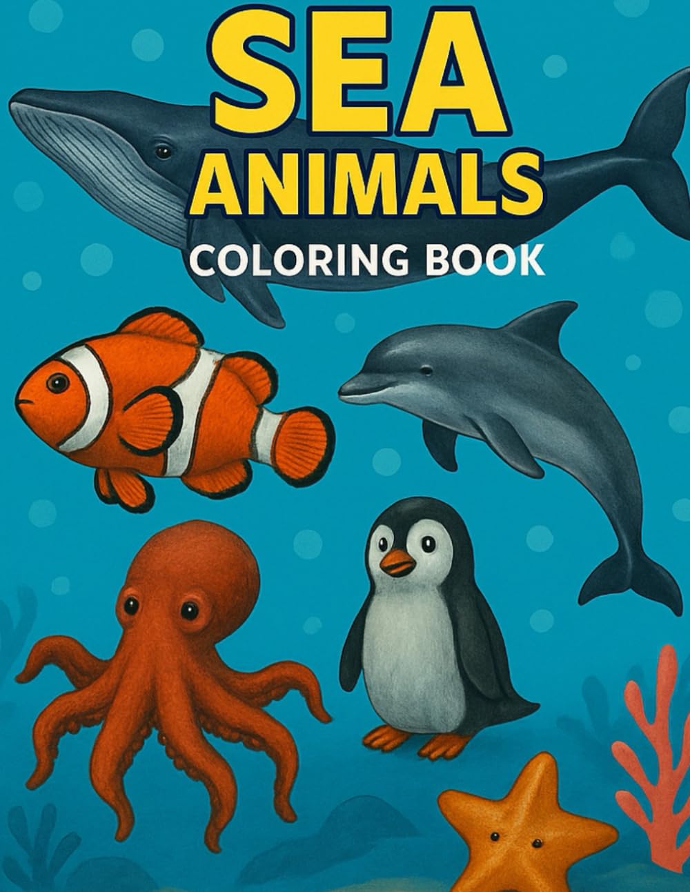 Sea Animals: Coloring Book