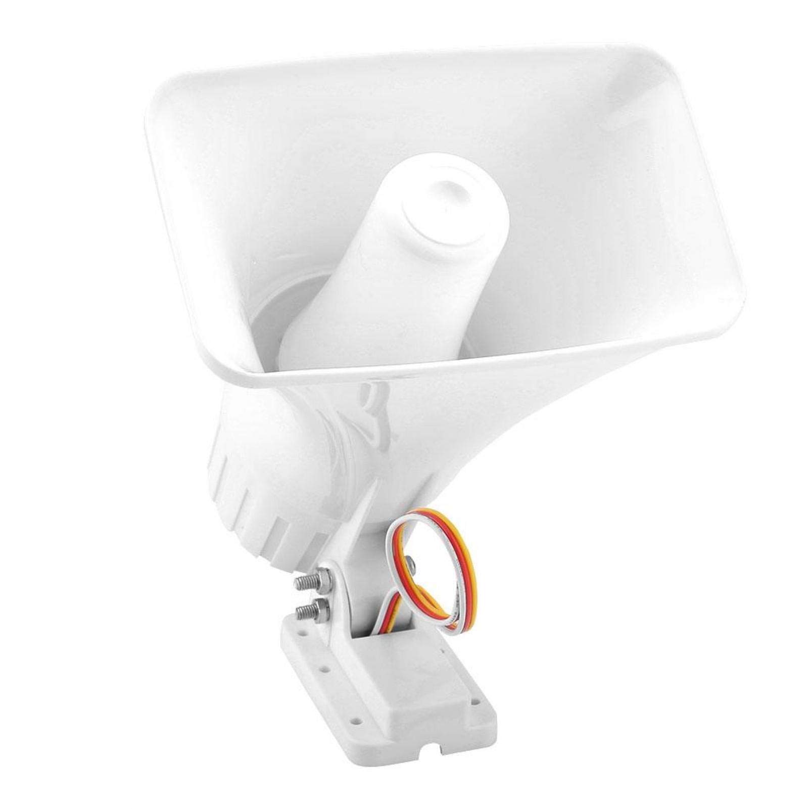 Sirena Cuerno, DC 12V 30W 150dB Alarma Electrónica de Alarma de Seguridad de Bocina de Sirena - Interior/Exterior