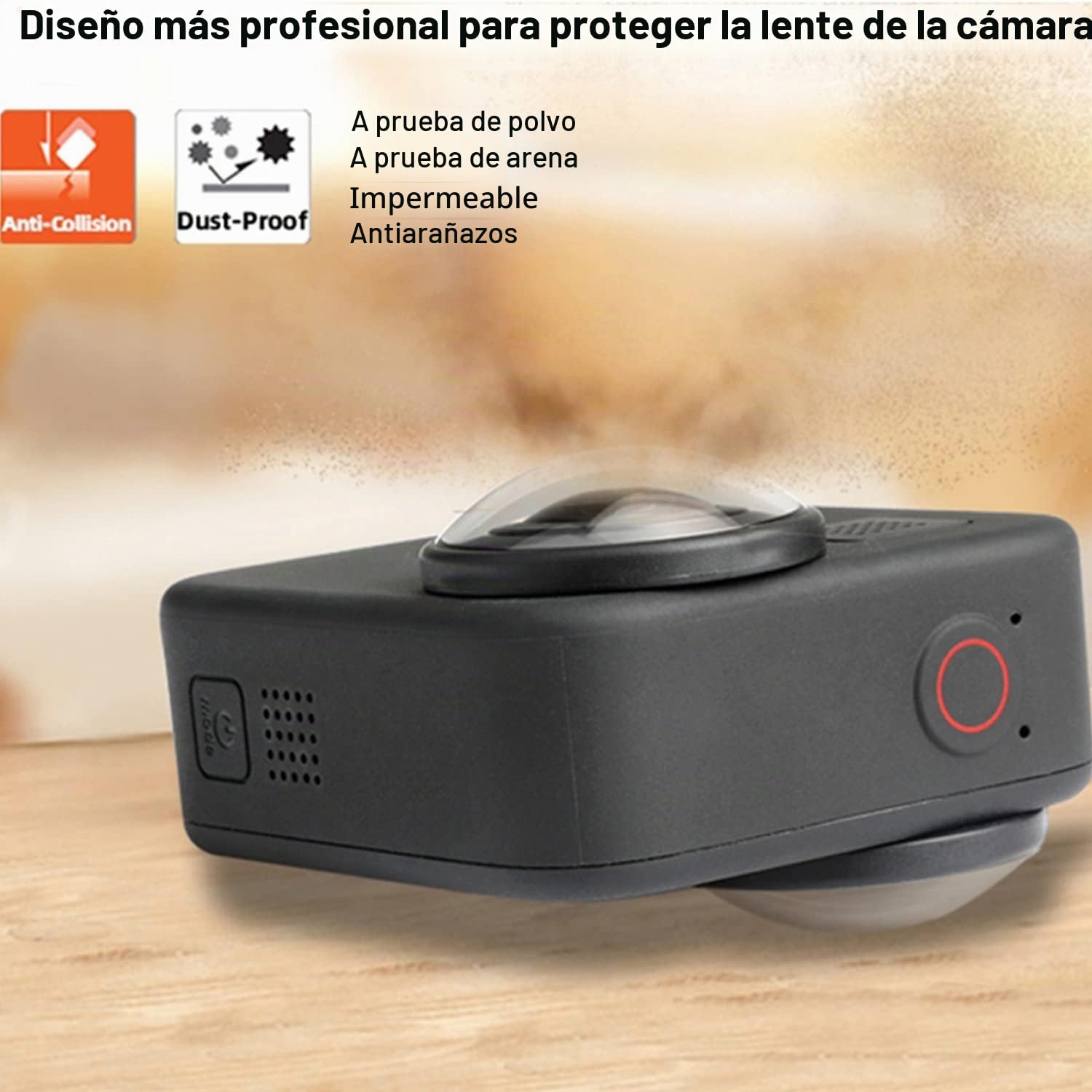 FitStill - Juego de 2 protectores de lente para cámara Go Pro MAX de acción, protectores de lente adhesivos para cámara, protector de lente transparente impermeable Go Pro MAX