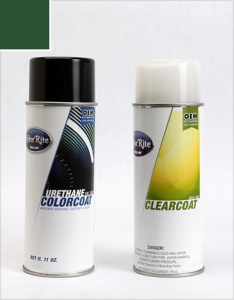 ColorRite Aerosol Automotive Touch-up Paint for Ford Ranger - Woodland Green Metallic Clearcoat FY/M6890 - Value Package