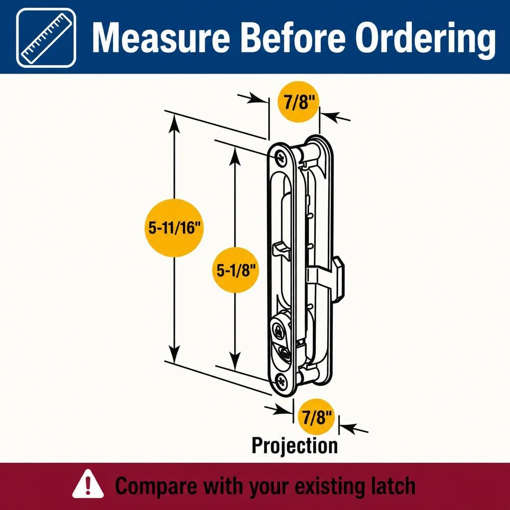 Prime-Line A 202 Diecast Black, Flush Sliding Screen Door Latch (Single Pack) image 4