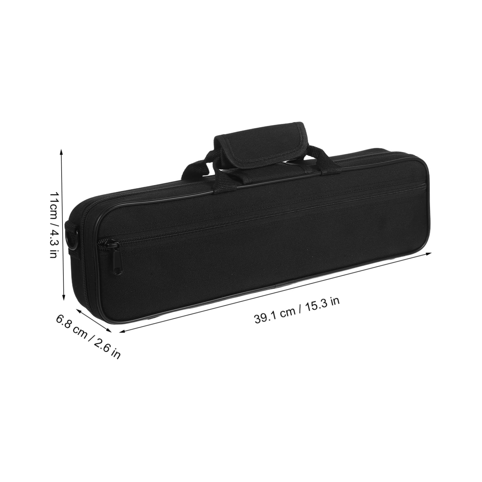 Milisten Portable Flute Carrying Bag: Waterproof Oxford Cloth Instrument Storage Pouch With Adjustable Shoulder Strap - Flute Protection Bag For Musicians