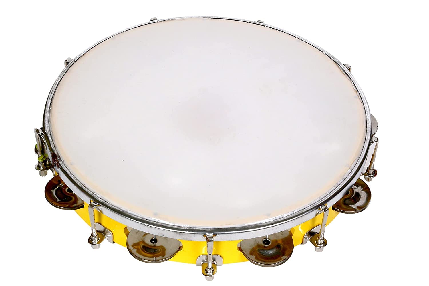 ひまり様 新色tambourine yellow Vande 9 Inch Yellow Fiber Khanjira Super Quality Tambourine Hand