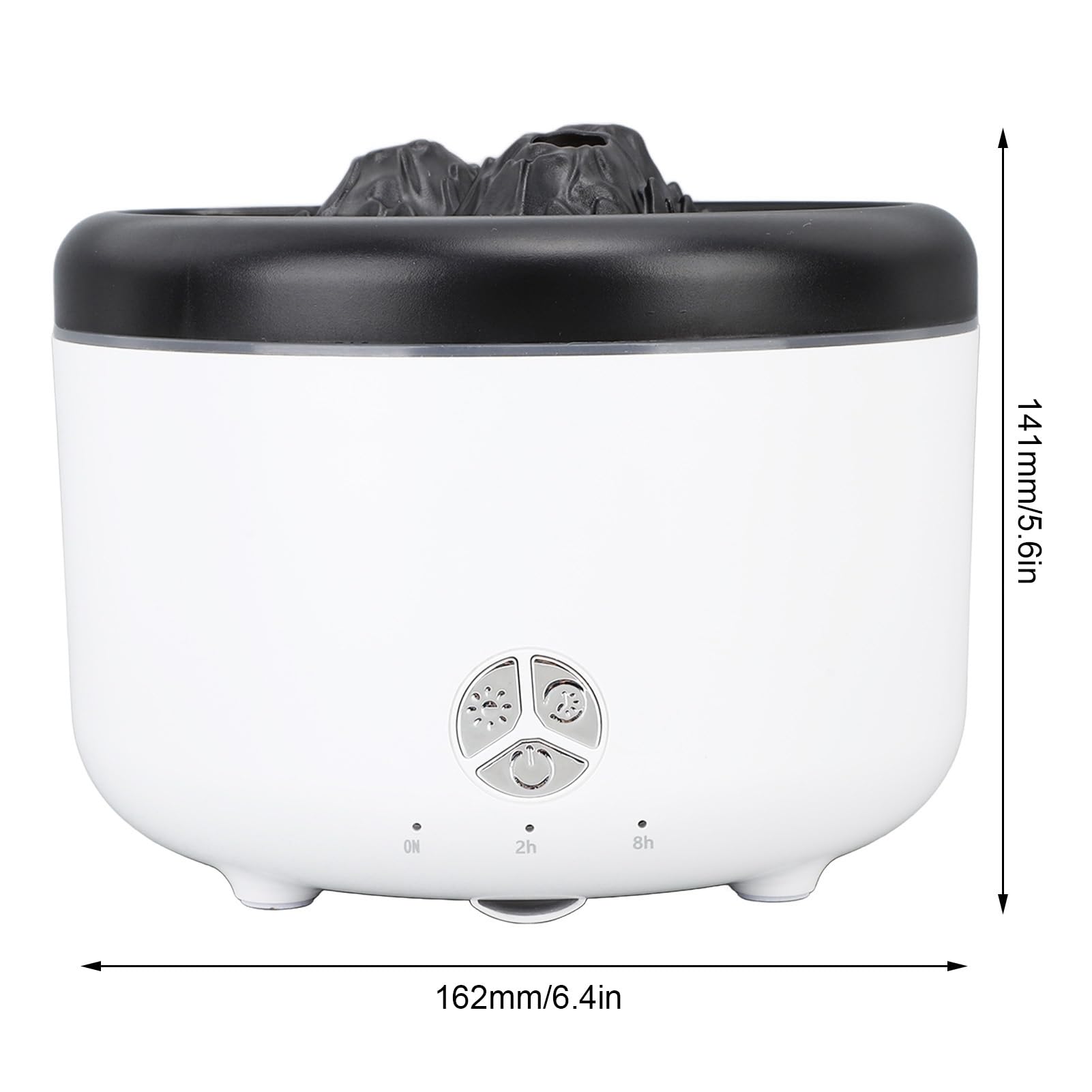 Chrees Diffuseur D'huiles Essentielles à Flamme Diffuseur D'arômes de Volcan Humidificateur d'air 500 ML Télécommande 2 Modes de Brume Effet de Flamme LED Fonctionnement Silencieu (Norme européenne)
