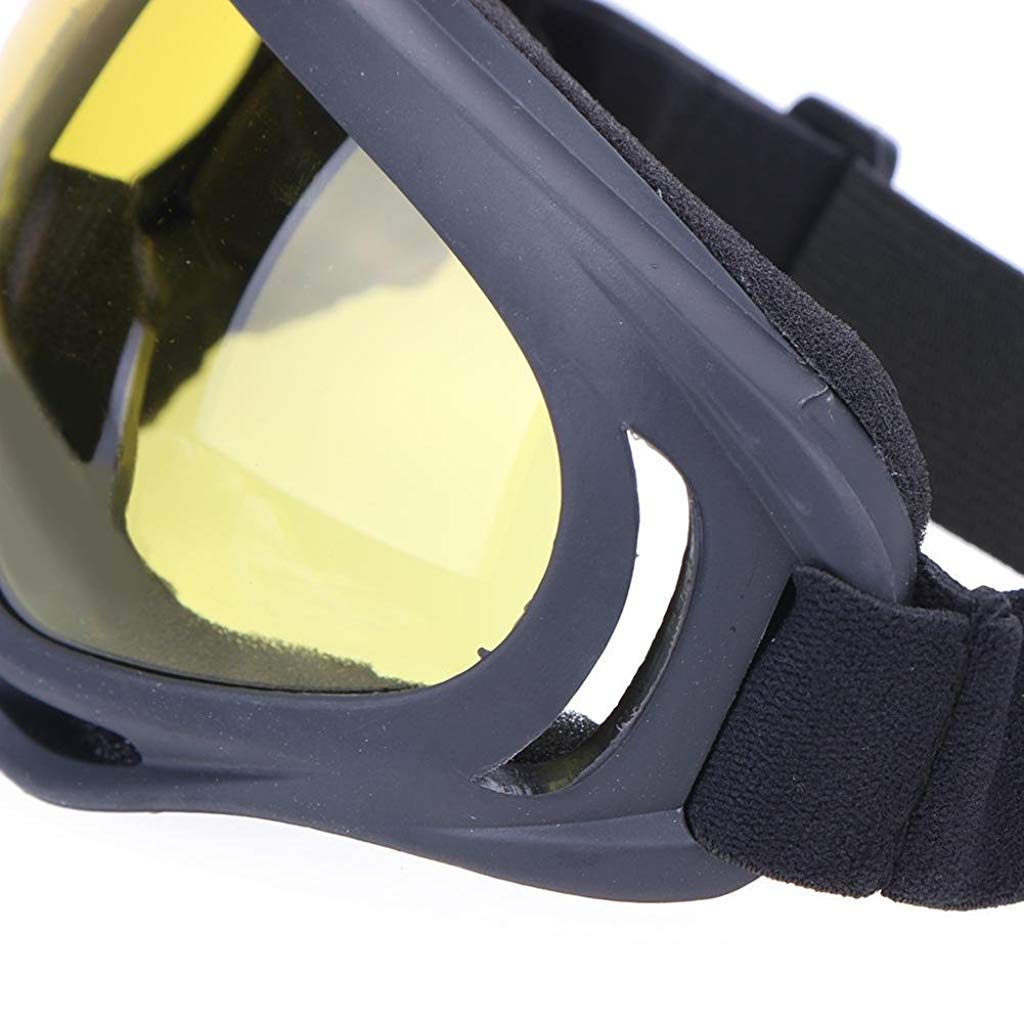 GUSTAVE® Uv400 Windproof X400 Goggles Motorcycle Glasses for Outdoor Riding (Yellow) - Image 7 thumbnail