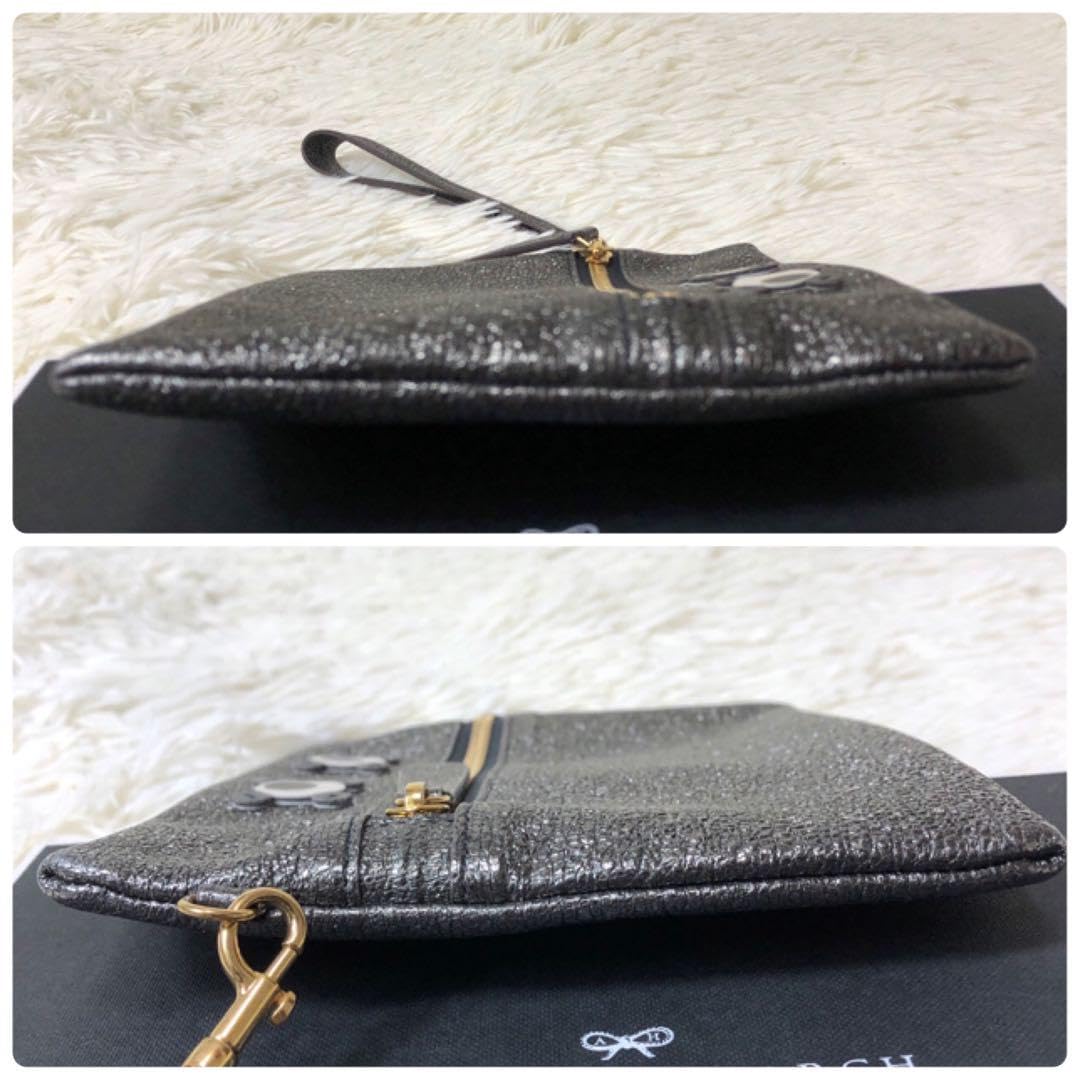 新品 アニヤハインドマーチ グリッターアイズ ベルベットポーチ