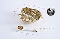 Vista 21 de Pampa Bay Get Gifty Bowl and Spoon Set, Wavy Gold Design