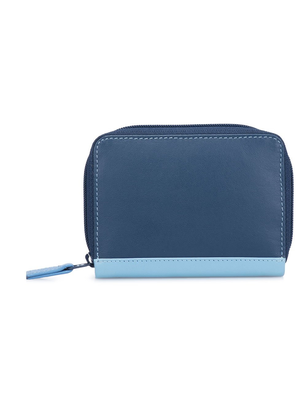 mywalit Leather Zipper Credit Card Holder | Fan Design | 9 Card Slots & Note Sections | Royal | Stylish & Compact Accessory for Men & Women | Perfect for Everyday Use