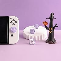 Vista 6 de BLINGKIYO 4 tapas de agarre para el pulgar de Halloween, cubierta analógica para Switch OLED Joycon, tapas de agarre de pulgar para Switch & Switch