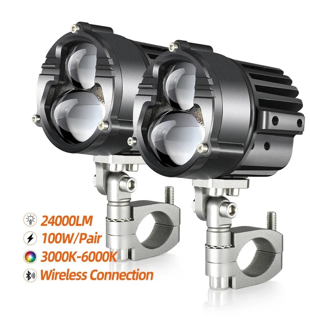 Waterbird LED Mini Motorcycle Spotlight 12V Dual Color