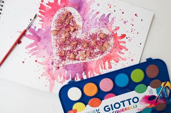 GIOTTO acquerelli in 24 Colori, pastigle da 30mm, con pennello