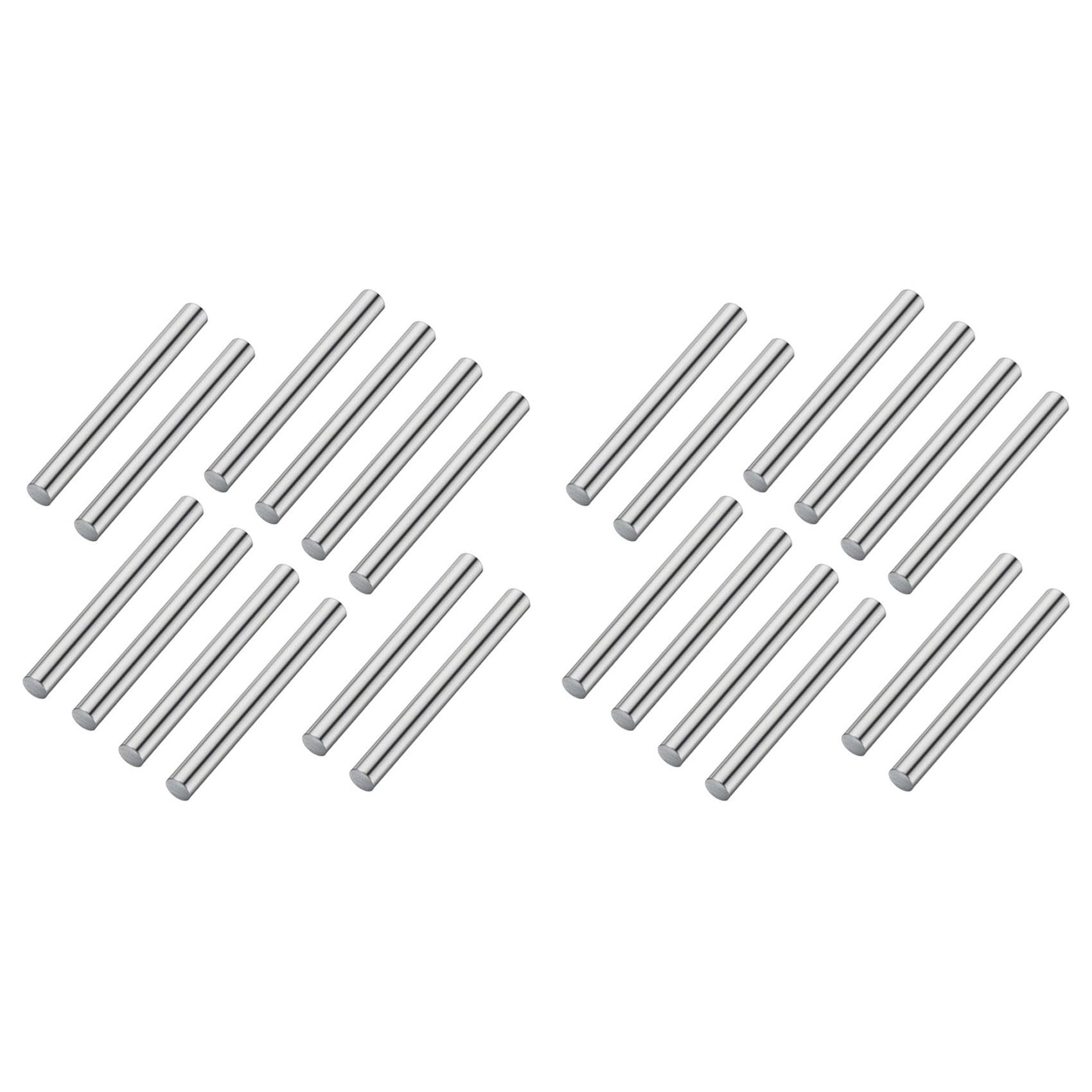 Jnchdghwa Silver 24 Pcs Zinc Rod Zinc Metal Anode Good Conductivity Smooth For School Scientific Experiment Research