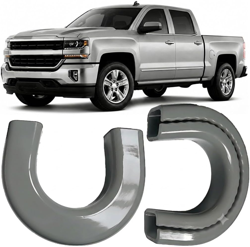 (Extended Version) Tow Hook Covers for Silverado 1500 2007-2026 and GMC Sierra 1500 2007-2019, Front Hitch Cover Compatible with Silverado 1500 Accessories, Not fit Verticle Tow Hooks (Green)
