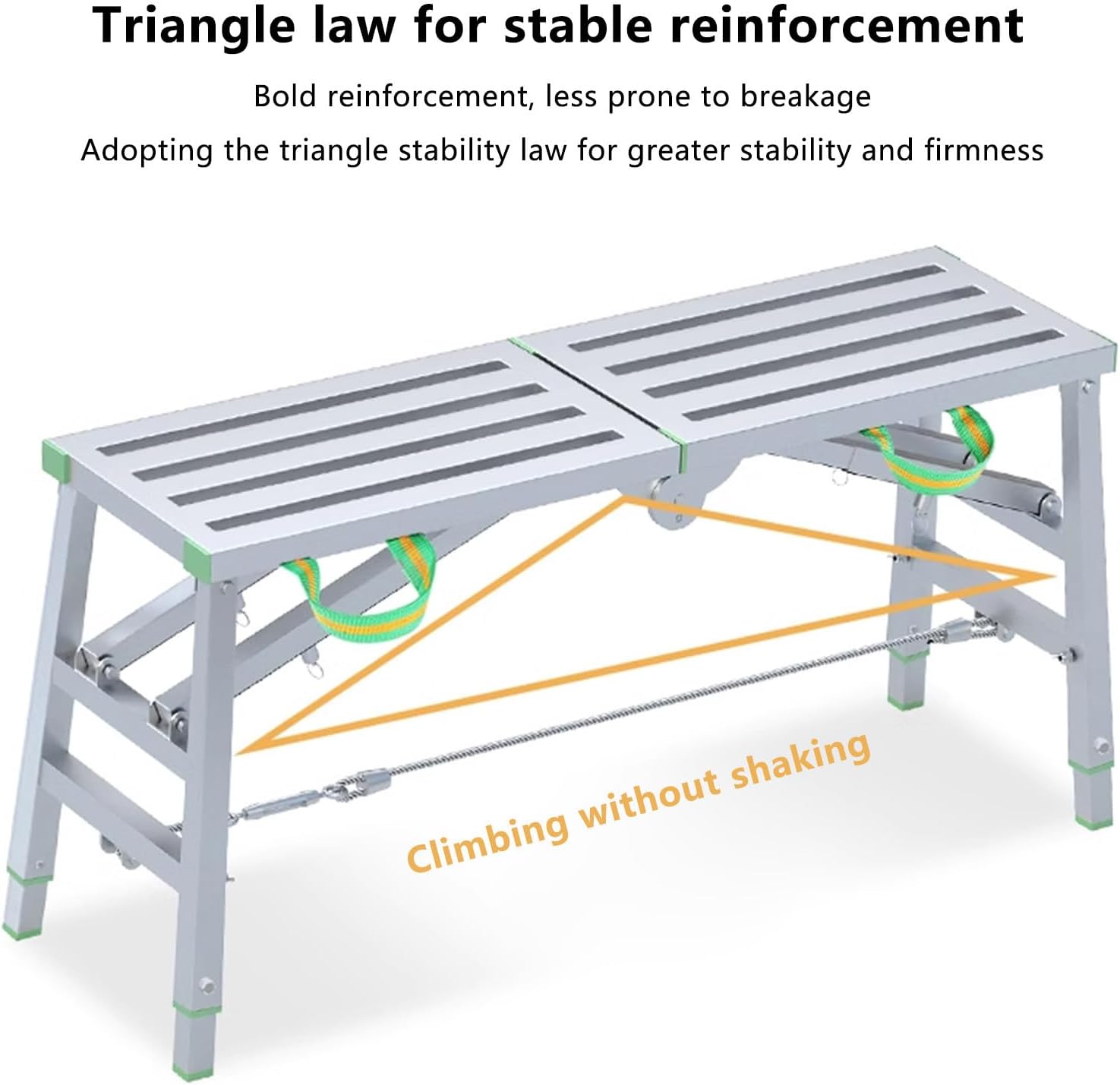 Adjustable Work Platform Support,Portable Folding Scaffolding Platform,Portable Scaffolding Equipment for Ceiling Cleaning,Painting,Car Washing,330 Lbs Maximum Load(Size:140 * 30cm)