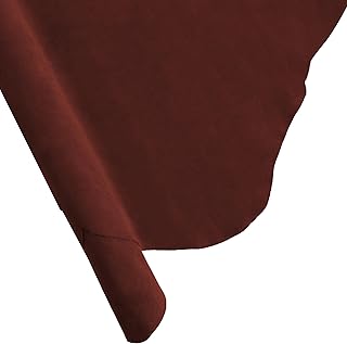 ELW Chap Splits Suede Leather 4-5 oz (1.6-2mm) - Pre-Cut Mahogany 1-3 SQ FT | USA Made AB Grade Full Grain Leather Sheet, Soft Leather Hide for DIY, Craft, Car Upholstery, Garments, Furniture
