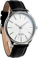 Relógio Masculino Pulseira Em Couro Preto Marrom Resistente À Água Luxo Social Casual Minimalista Analógico Importado 43mm GRUPO FIRST SHOP
