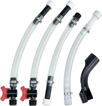 Sutekus Racing Fuels Filler Hose Rugged Utility Jug With Valve Shut & Hose Bender for Jugs, Containers, Gas Cans