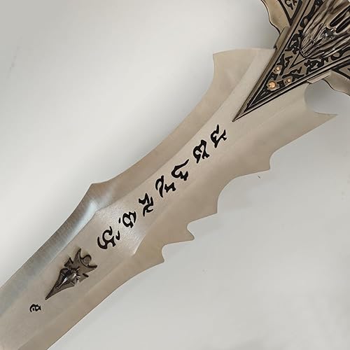 Miniatura 5 de Frostmourne Sword Modelos de metal de acero inoxidable Zinc aleación de aluminio Arthas Menethil Lich King Sword Display Collection Regalo 48