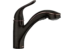 Brecklyn Mediterranean Bronze Single-Handle Pull-Down Sprayer Kitchen Sink Faucet with Power Clean
