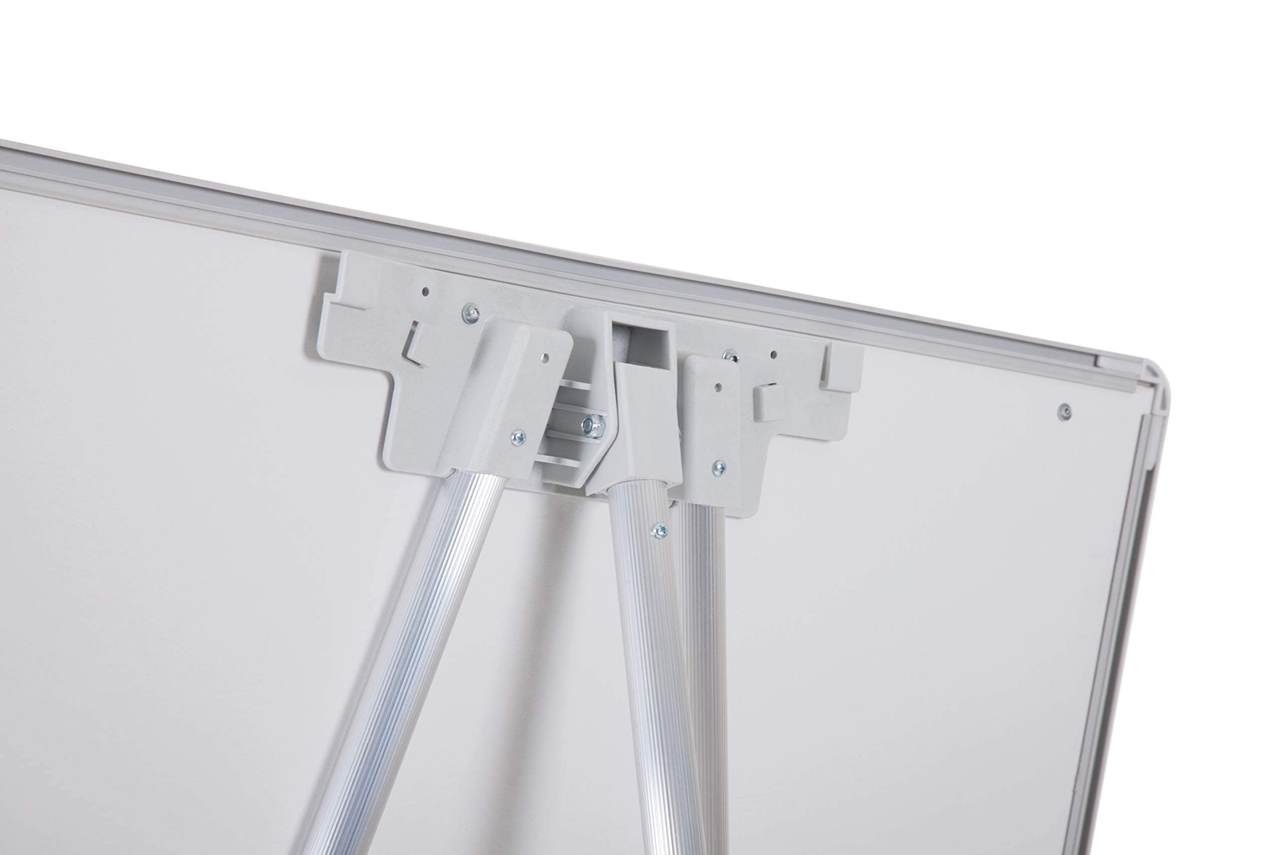 Bi-Office Lavagna Portablocco, Cavalletto Treppiedi Basic Non Magnetico, Cornice in Grigio, Dimensioni Pannello Euro 700 x 1000 mm