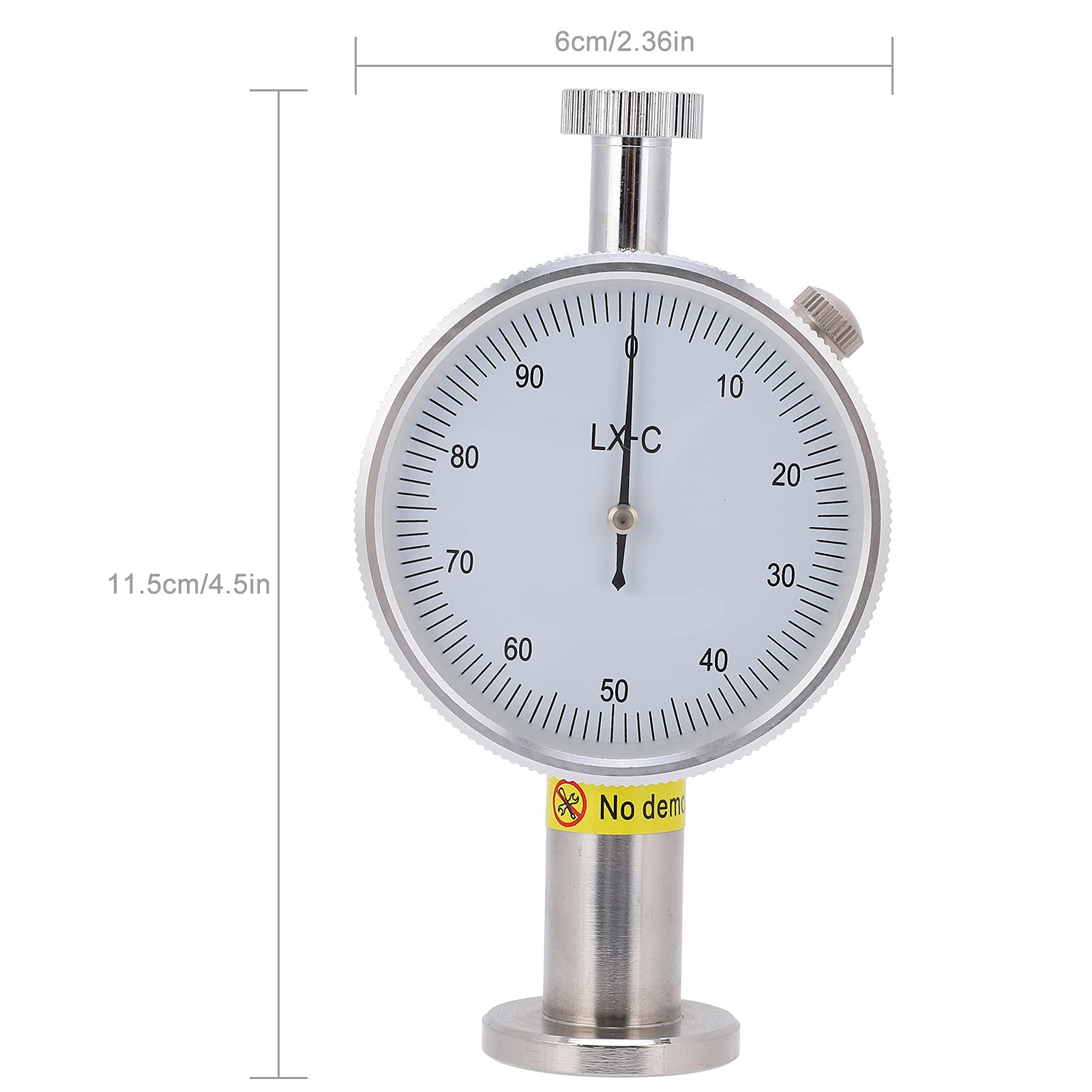 LX - C - Probador de dureza de puntero de durómetro de 1 orilla, esclerómetro portátil para caucho y plásticos, rango de medición de 0,55 N ~ 8,05 N con absorción de impactos de