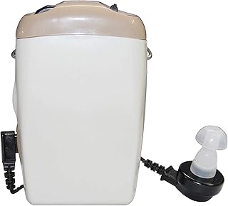 Sponsored Ad - AUDITECH® For Severe & Profound Hearing Loss Pocket Ear Machine Hearing for Old Age/Hearing Amplifier Aid, 3 Pin Sound Enhancement In The Ear Wired Hearing - Cream/Red