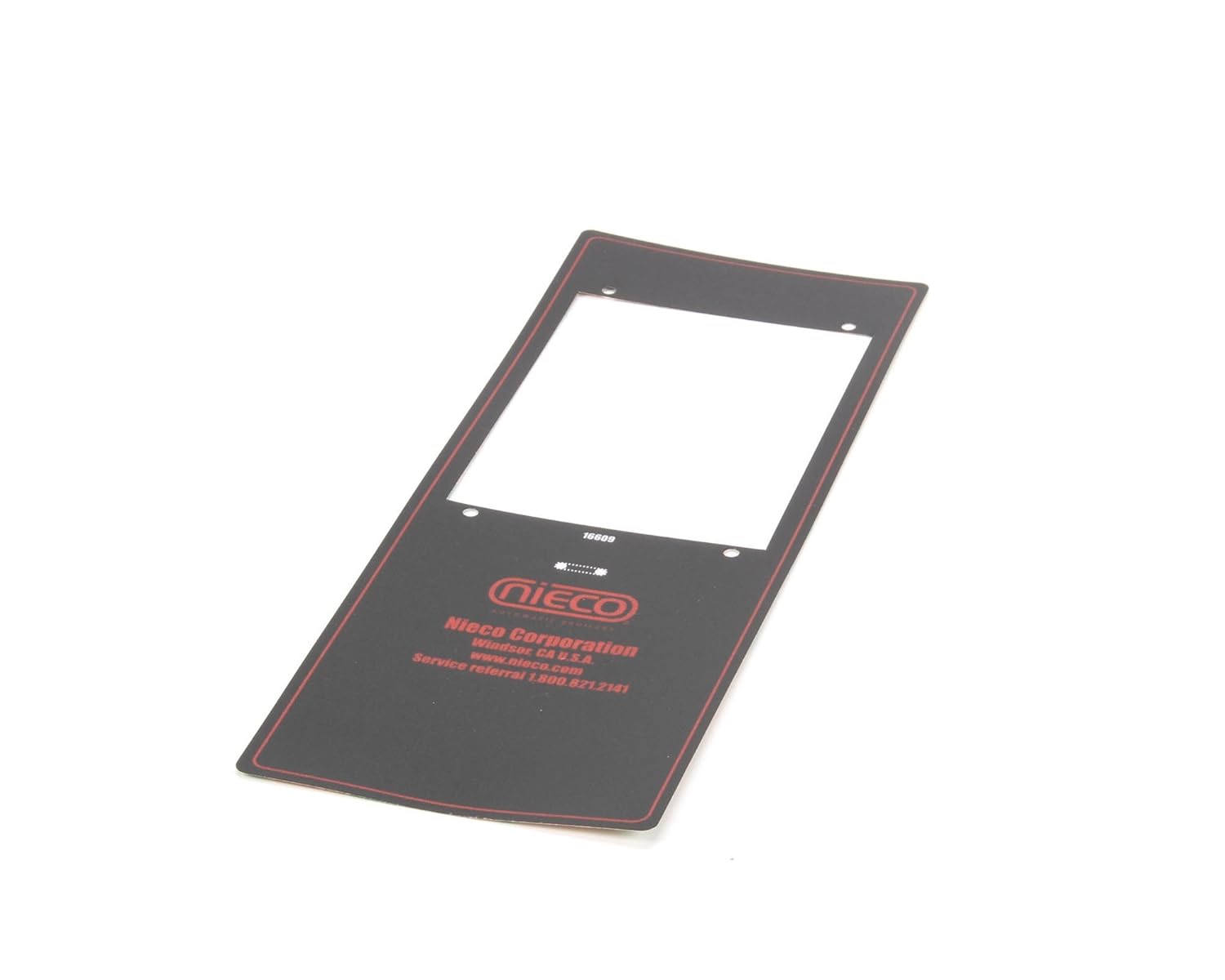Nieco 16609 Front Right Control Label Bo