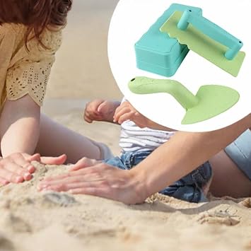 Sandcastle Kit with Brick Maker and Beach Tools, Green