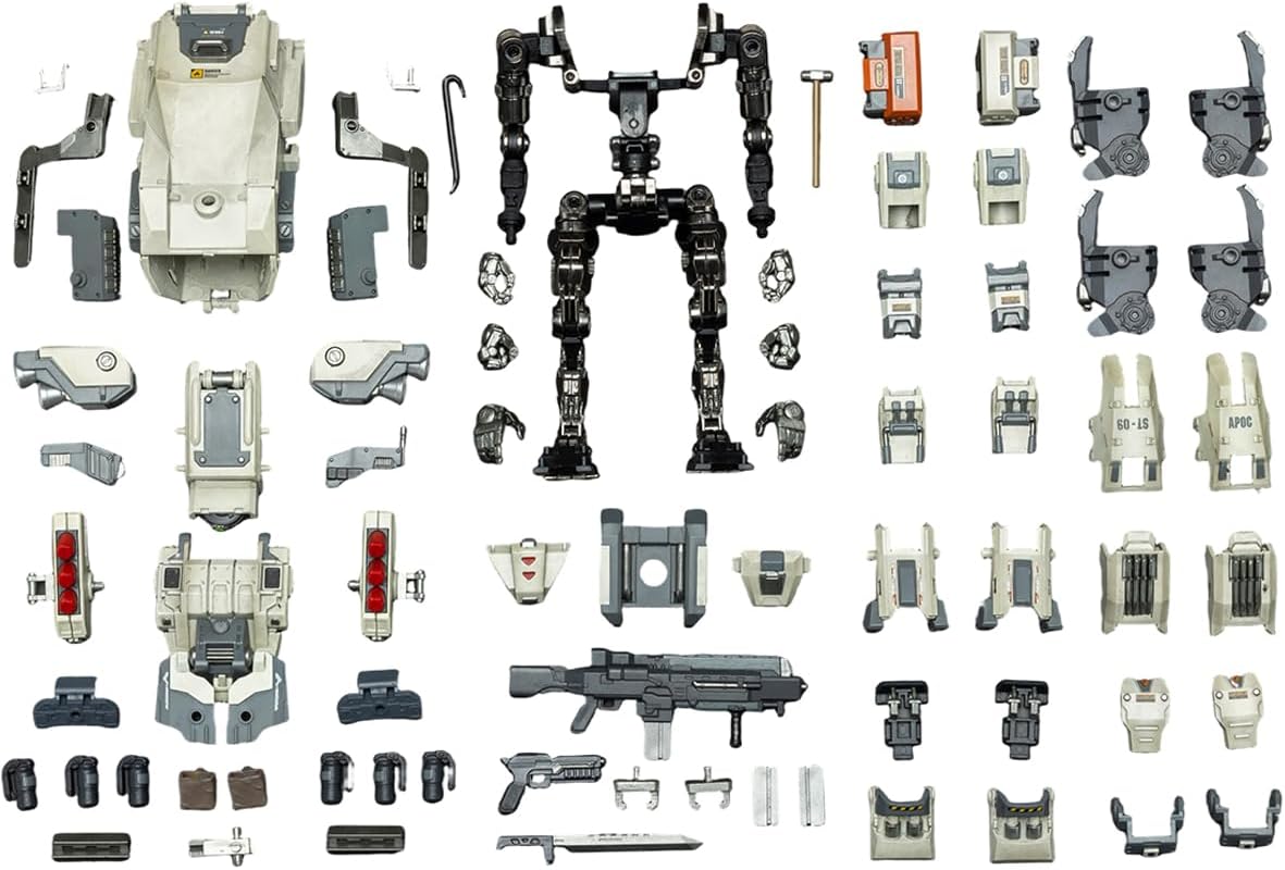 JOYTOY 1/25 Action Figure Dark Source - APOC Series Bedrock Albus Standard Combat Type Mech +UNSC Medic Levi - Collectible Model Birthday Gifts 15age+ （Requires Assembly）