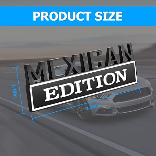 Miniatura 2 de zipelo Emblema de edición mexicana para automóvil, letras 3D para automóvil, calcomanía de material de metal, guardabarros laterales de automóvil,
