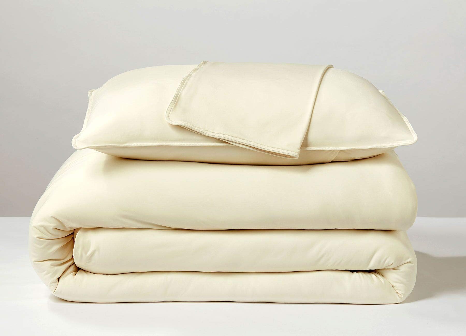 SHEEX - Performance Cooling Duvet Cover, Soft, Breathable Fabric Releases Body Heat for Superior Comfort, Ecru (Full/Queen)