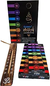 Incenso Goloka Chakra Kit, 3 caixas com 15 gramas cada